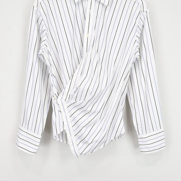 Madewell White Striped Button Down Shirt - Picture 8 of 12